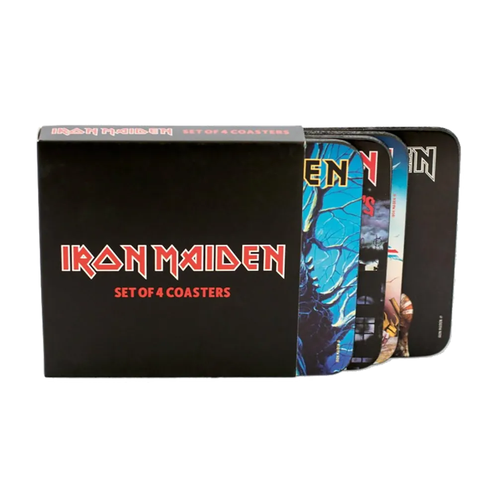 4 sous bocks Iron Maiden dans leur emballage