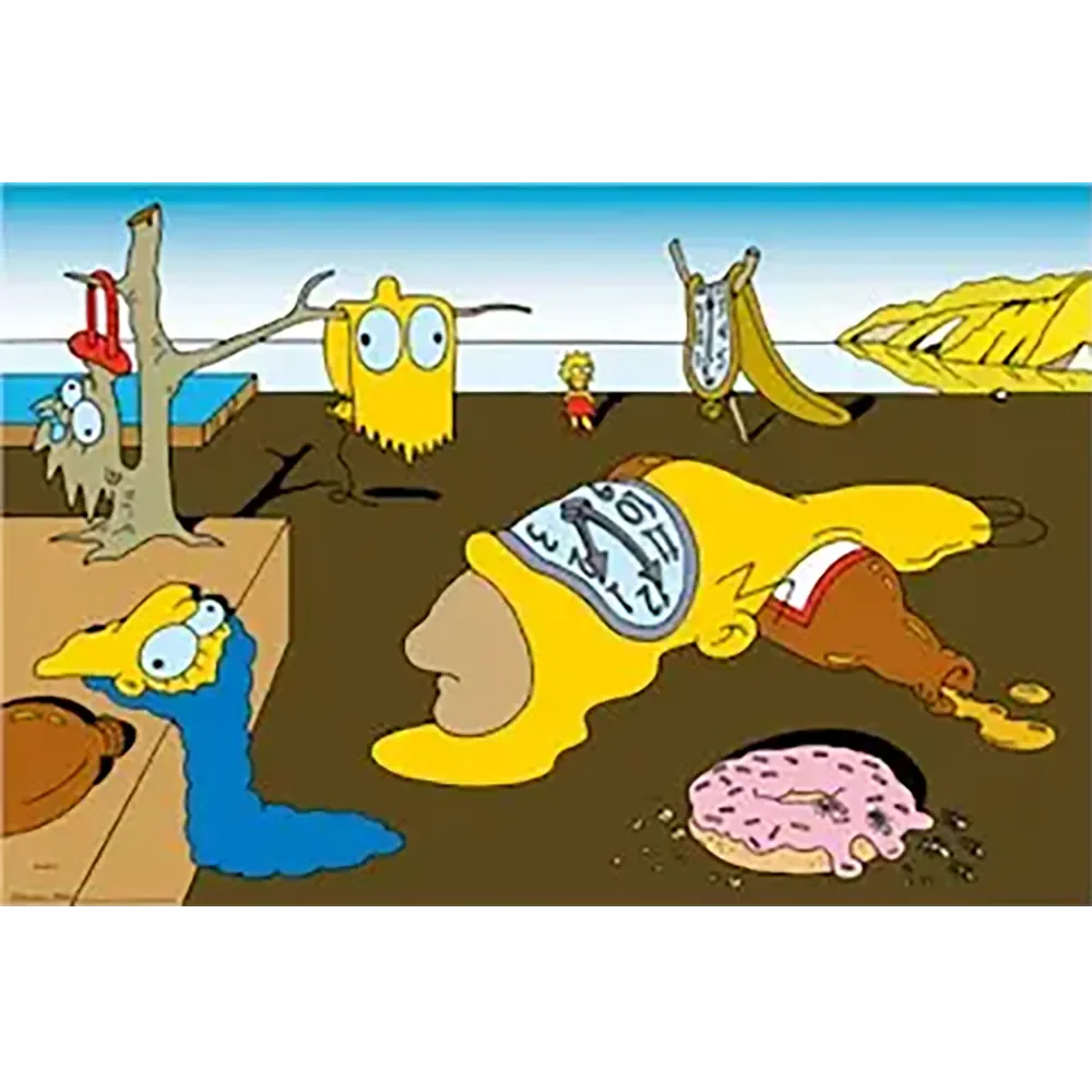 Postcard Simpsons - Dali