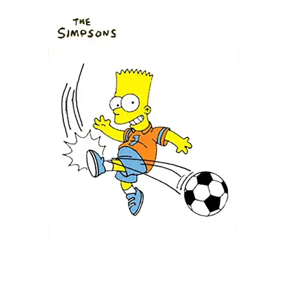 Carte postale Simpsons - Bart football
