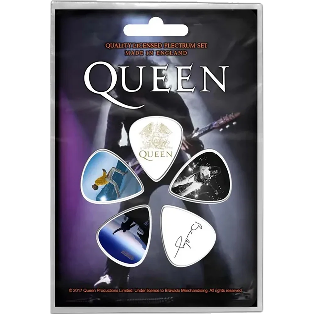 Official Queen guitar pick set on blister card Official