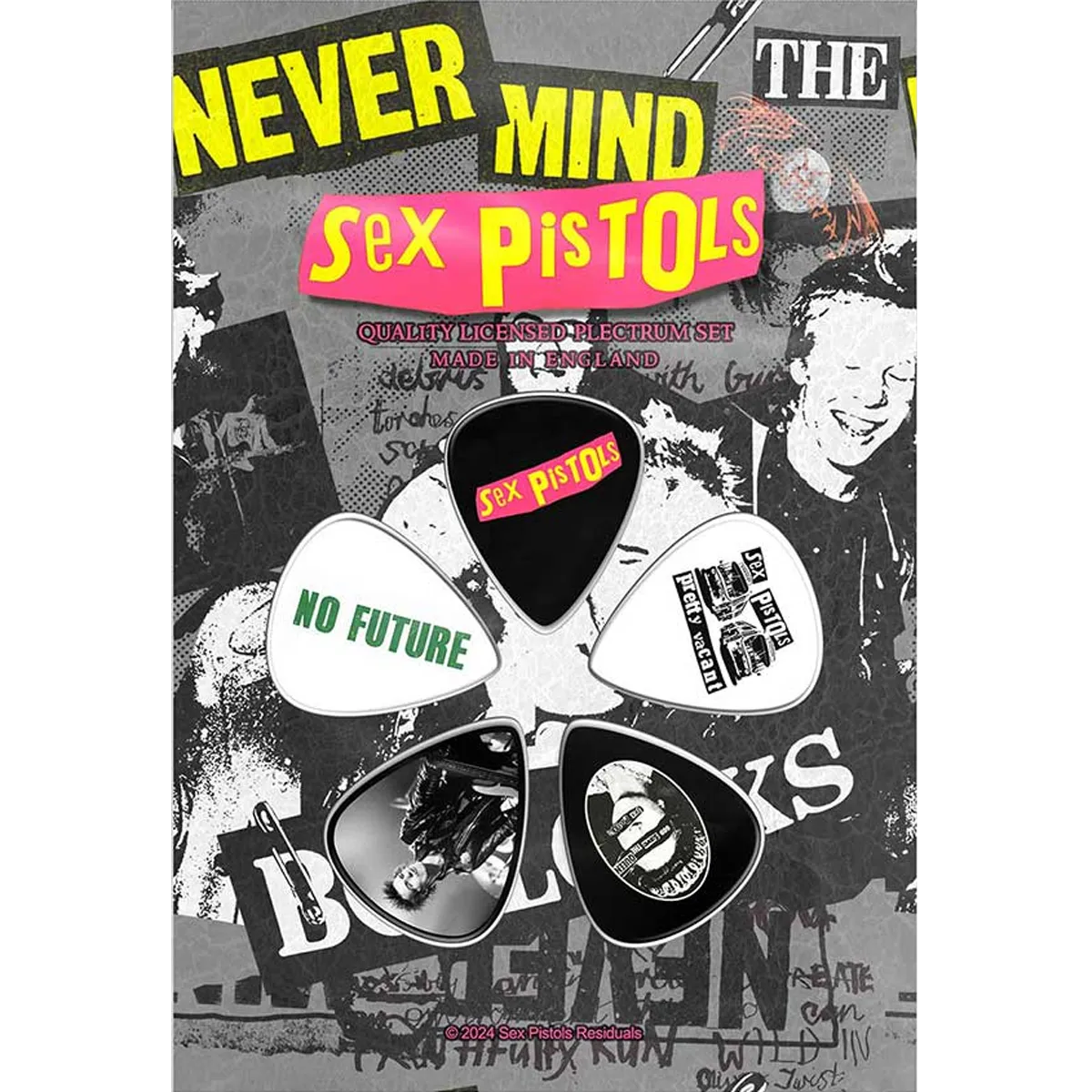 Ensemble de médiators Sex Pistols assortis, décorés de visuels divers