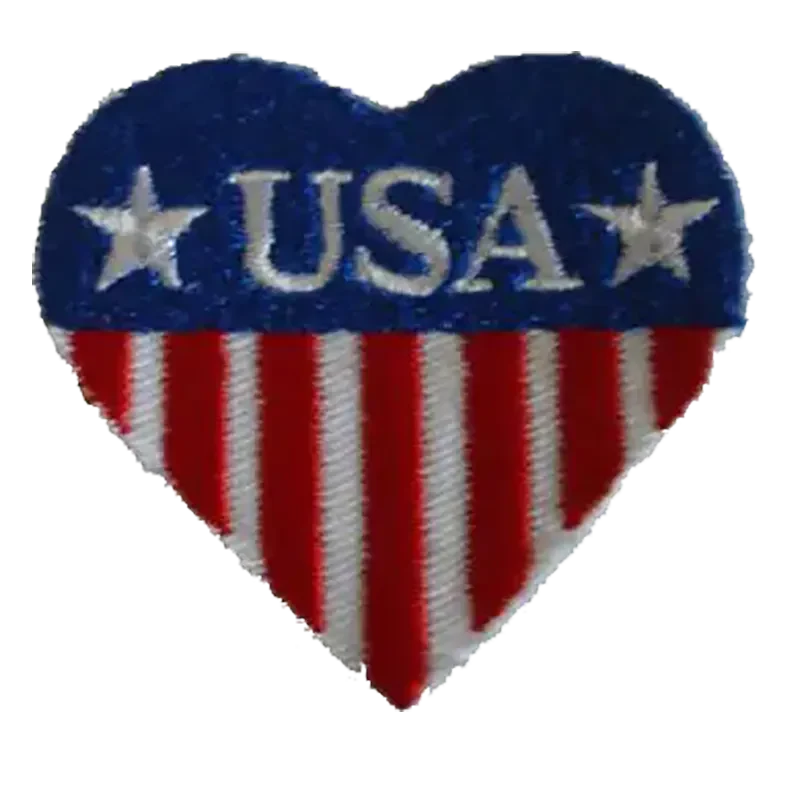 Ecusson Drapeau USA coeur