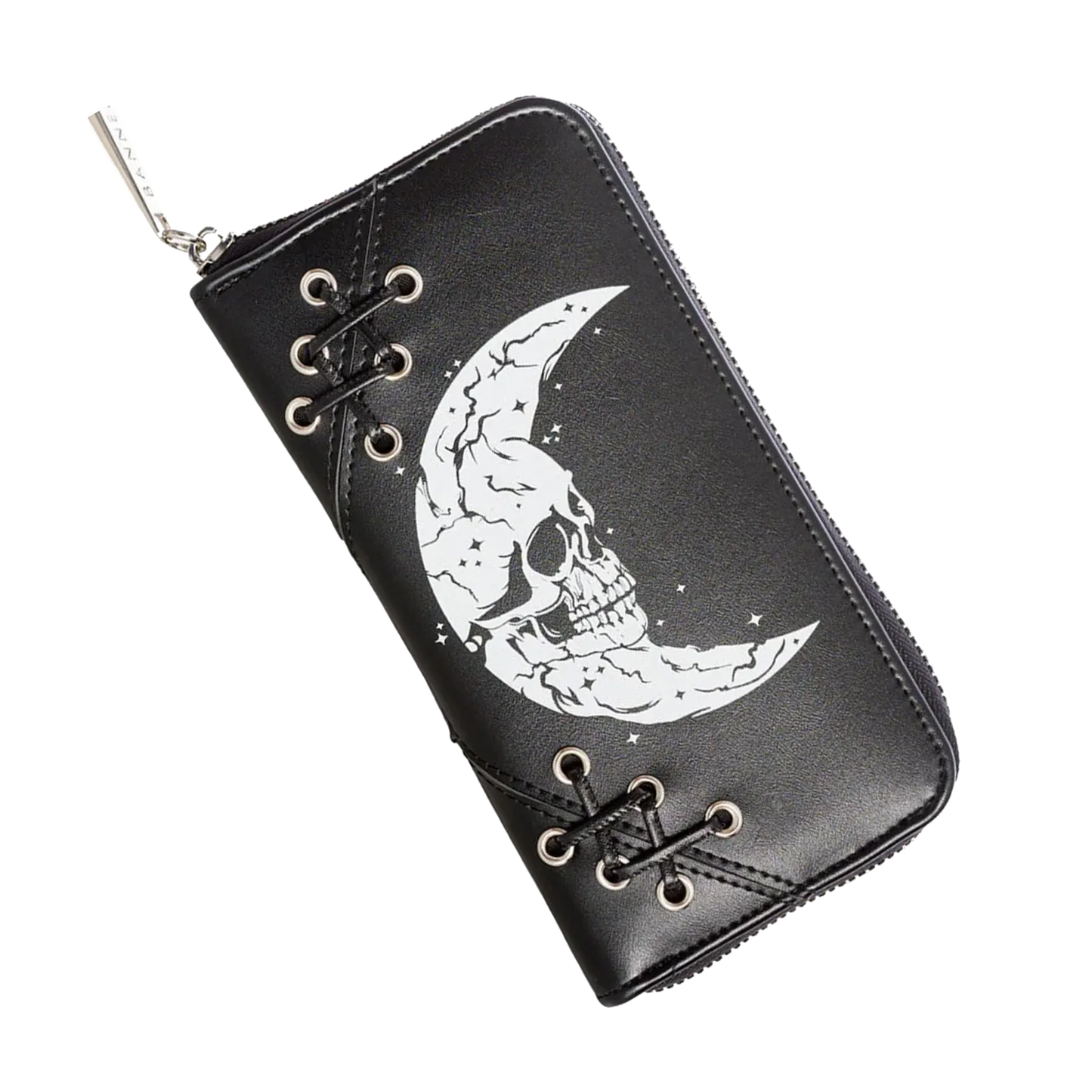 Portefeuille gothique Banned Alternative Skull Moon avec imprimé lune-crâne