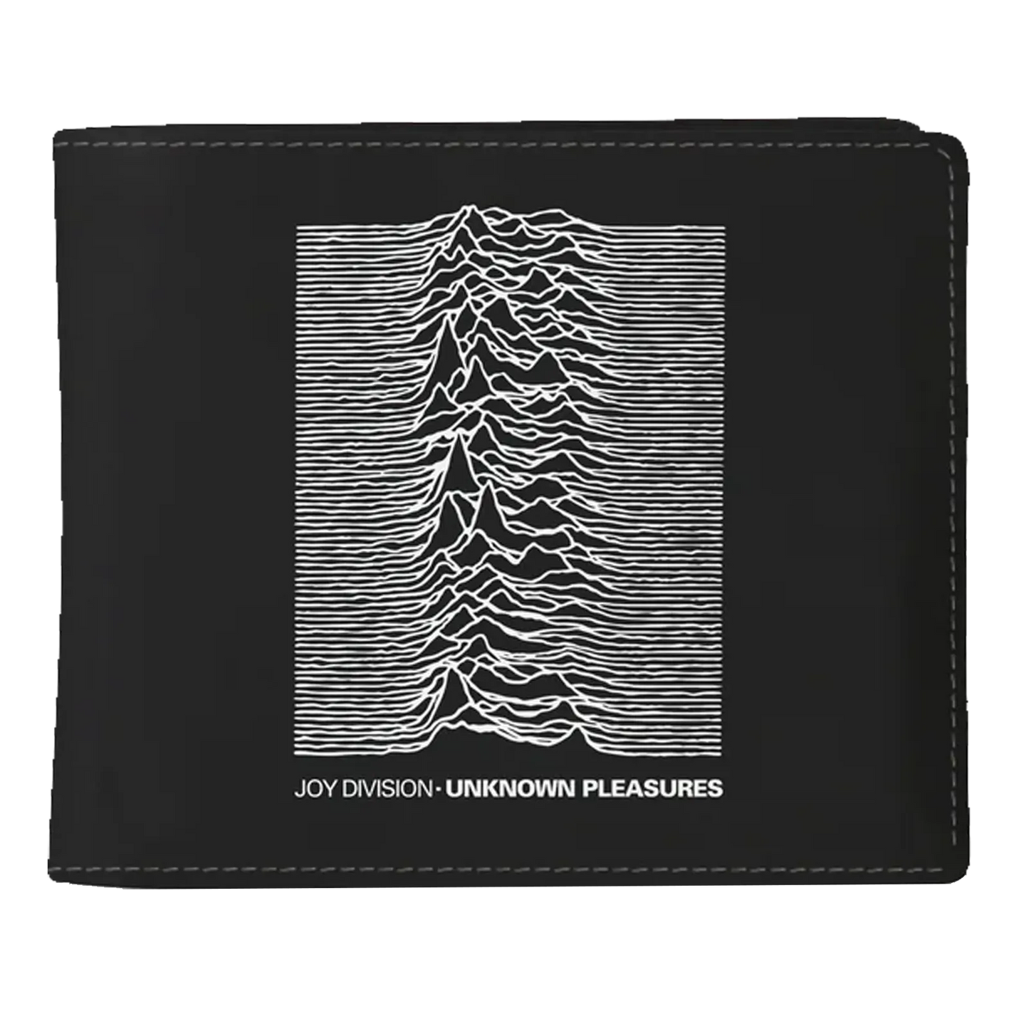 Portefeuille Joy Division Unknown Pleasures noir avec visuel culte de la pochette d’album