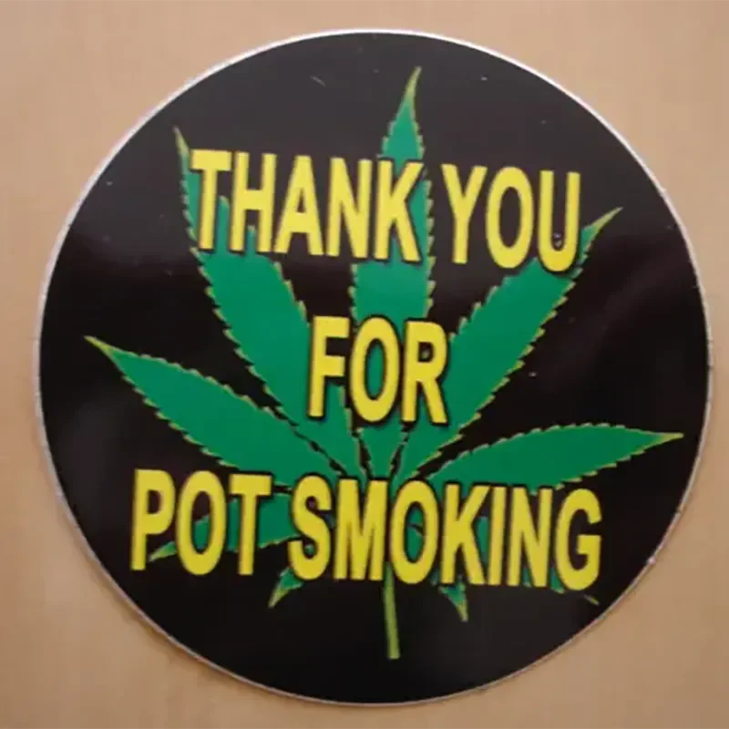 Sticker Cannabis - Thank you for pot smoking