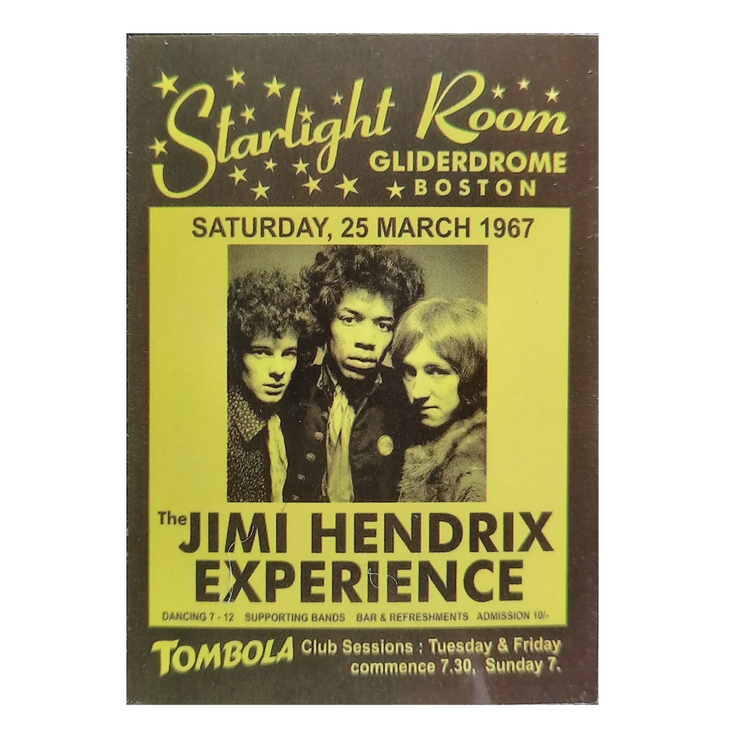 Sticker Jimi Hendrix Experience at Gliderdrome
