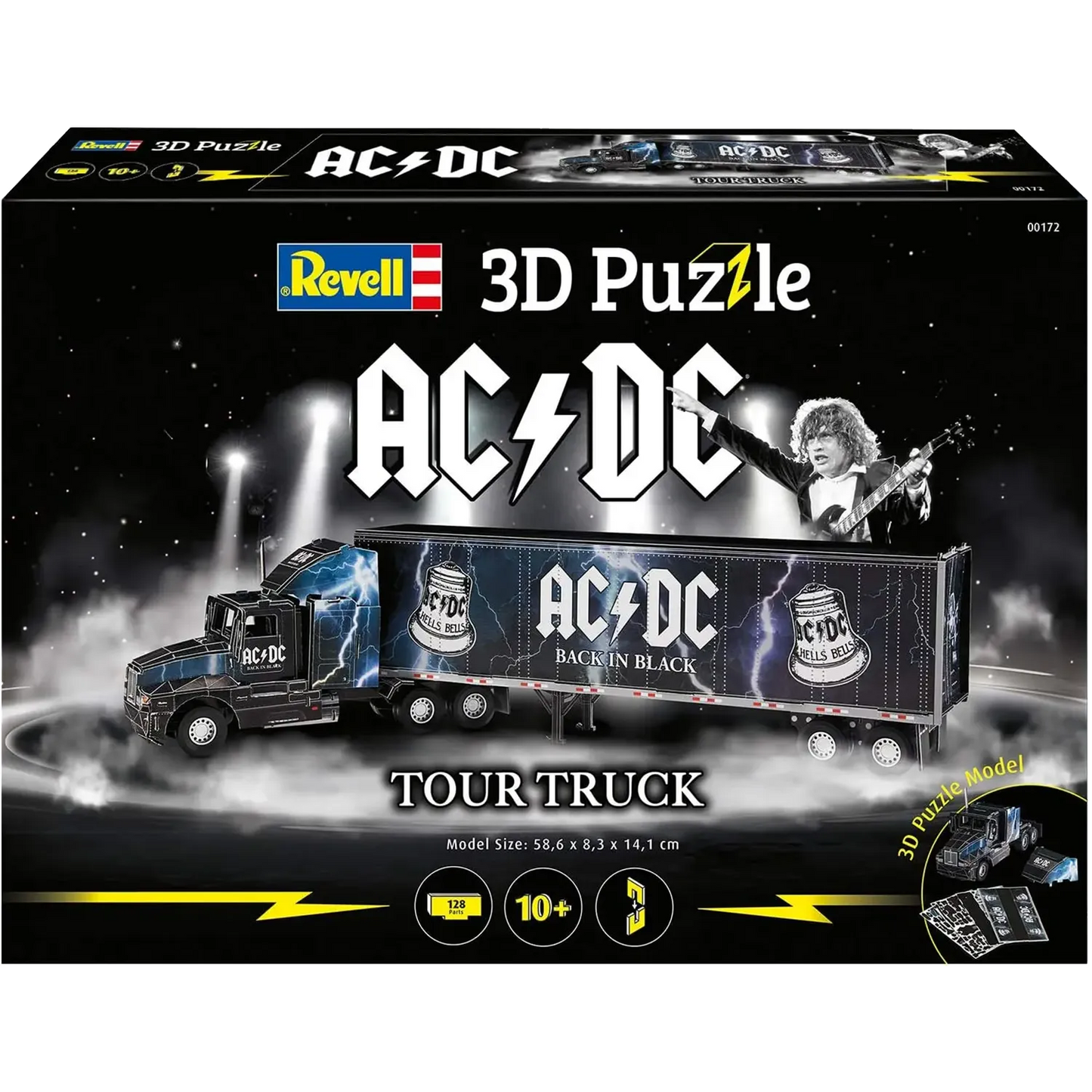 Puzzle cut-out sheet 3D AC/DC – Pieces to assemble and side decoration