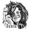 Janis Joplin - Stickers, badges & tirages photos collector