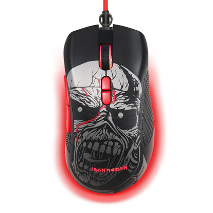 Souris Iron Maiden rétroéclairée LED rouge