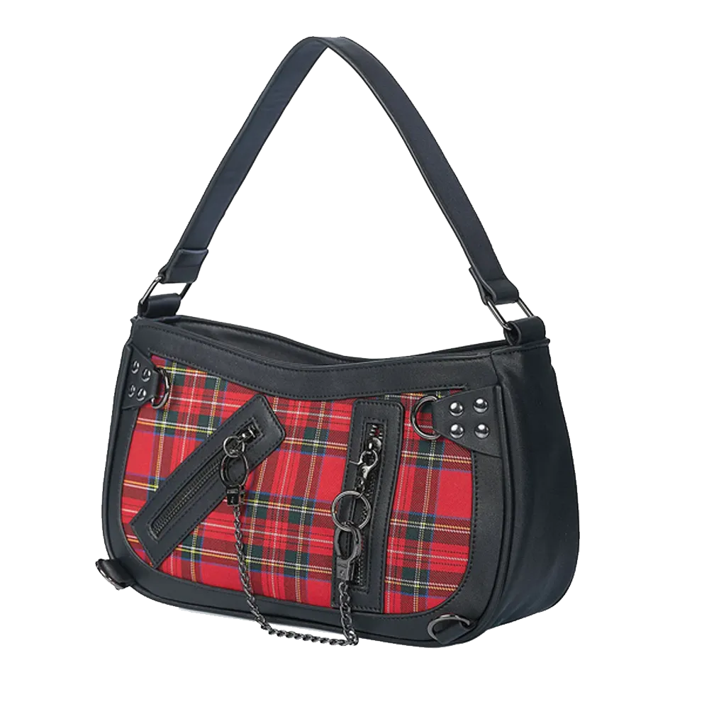 Sac Entangled Banned Alternative – vue de côté punk avec menottes décoratives