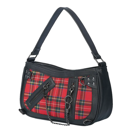 Sac Entangled Banned Alternative – vue de côté punk avec menottes décoratives