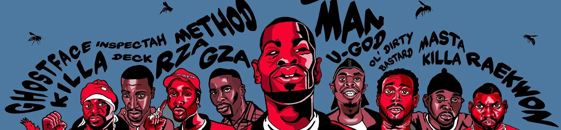 Wu-Tang Clan - Patchs à coudre officiels & cartes postales collector