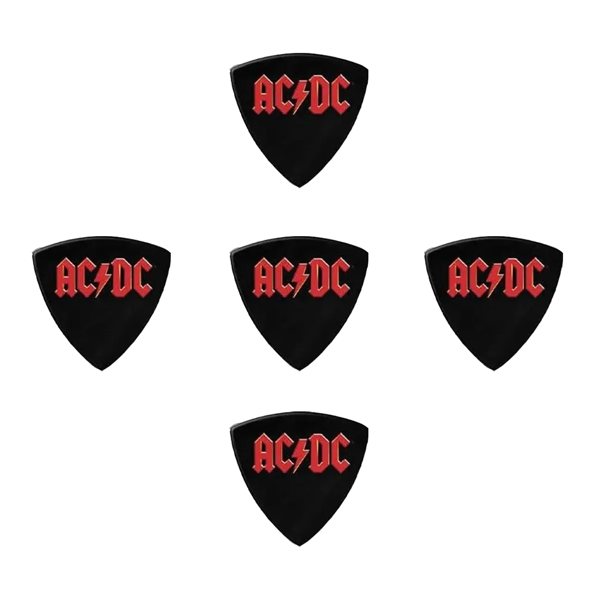 Ensemble de médiators tri-tip AC/DC assortis, décorés de visuels divers