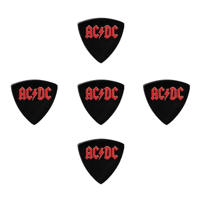 Ensemble de médiators tri-tip AC/DC assortis, décorés de visuels divers
