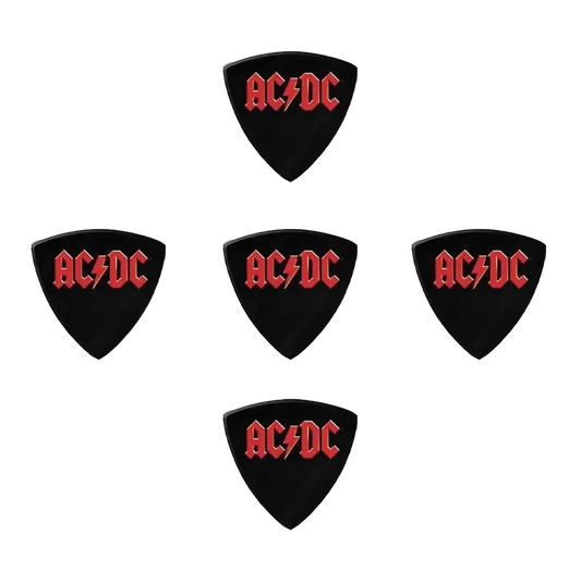 Ensemble de médiators tri-tip AC/DC assortis, décorés de visuels divers