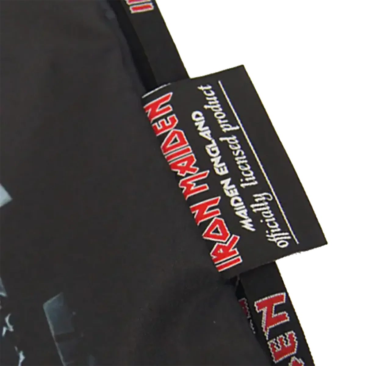 Zoom étiquette – Étiquette officielle Iron Maiden sous licence
