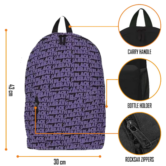 Sac à dos Black Sabbath RockSax violet, fiche technique dimensions et détails