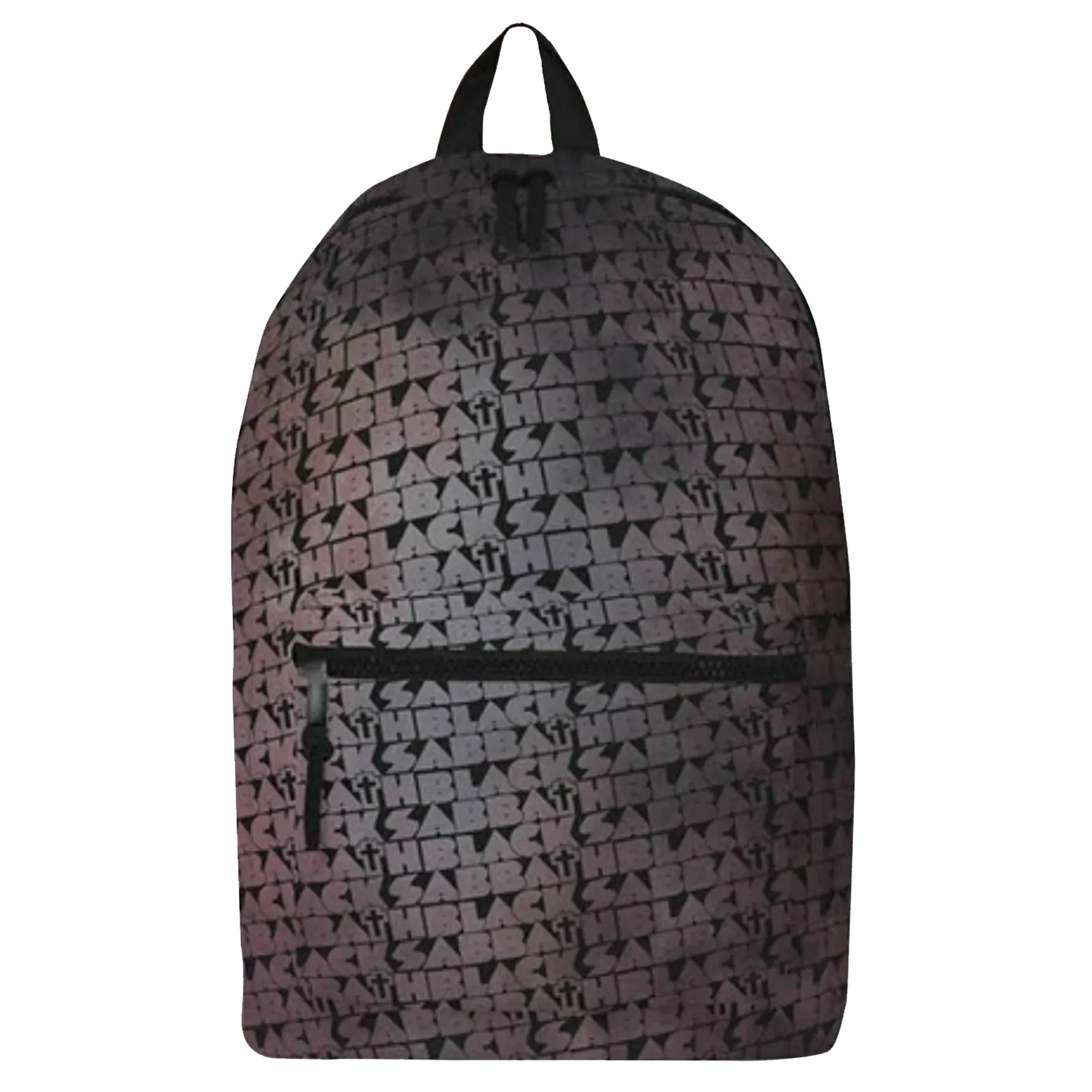 Sac à dos Black Sabbath Rocksax — motif all-over dégradé noir/gris, vue 3/4