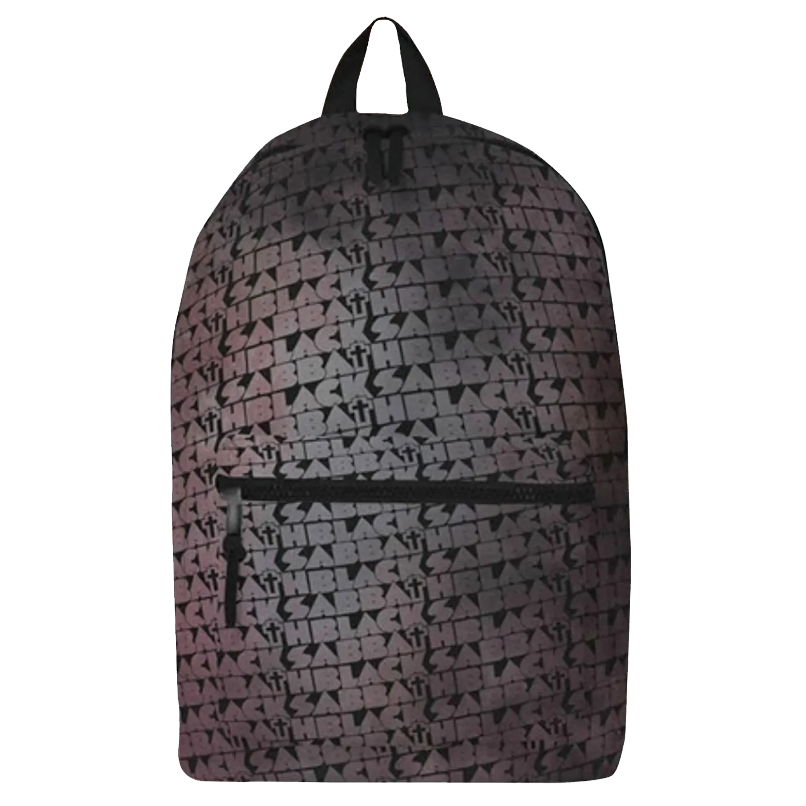 Sac à dos Black Sabbath Rocksax — motif all-over dégradé noir/gris, vue 3/4