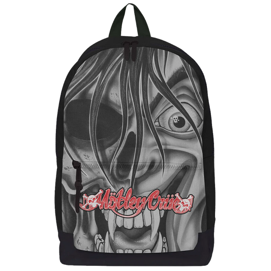 Sac à dos Mötley Crüe RockSax noir et blanc avec visuel intense et logo rouge