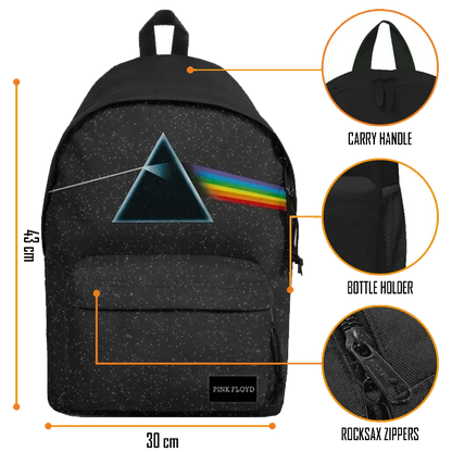 Sac à dos Pink Floyd The Dark Side of the Moon - vue technique avec dimensions et détails