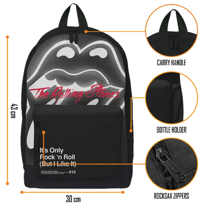 Backpack The Rolling Stones black It’s Only Rock ’n Roll logo