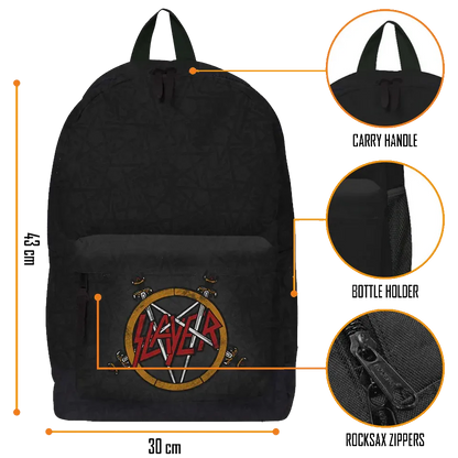 Sac à dos Slayer noir avec détails logo et poches