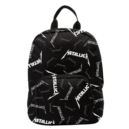 Mini sac à dos Metallica logo all-over noir et blanc par RockSax
