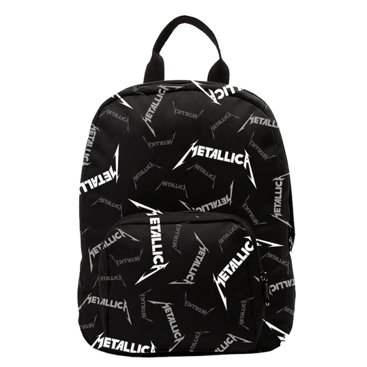 Mini sac à dos Metallica logo all-over noir et blanc par RockSax