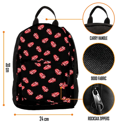 Sac à dos Rolling Stones RockSax noir, compact et résistant 30 × 24 × 9,5 cm