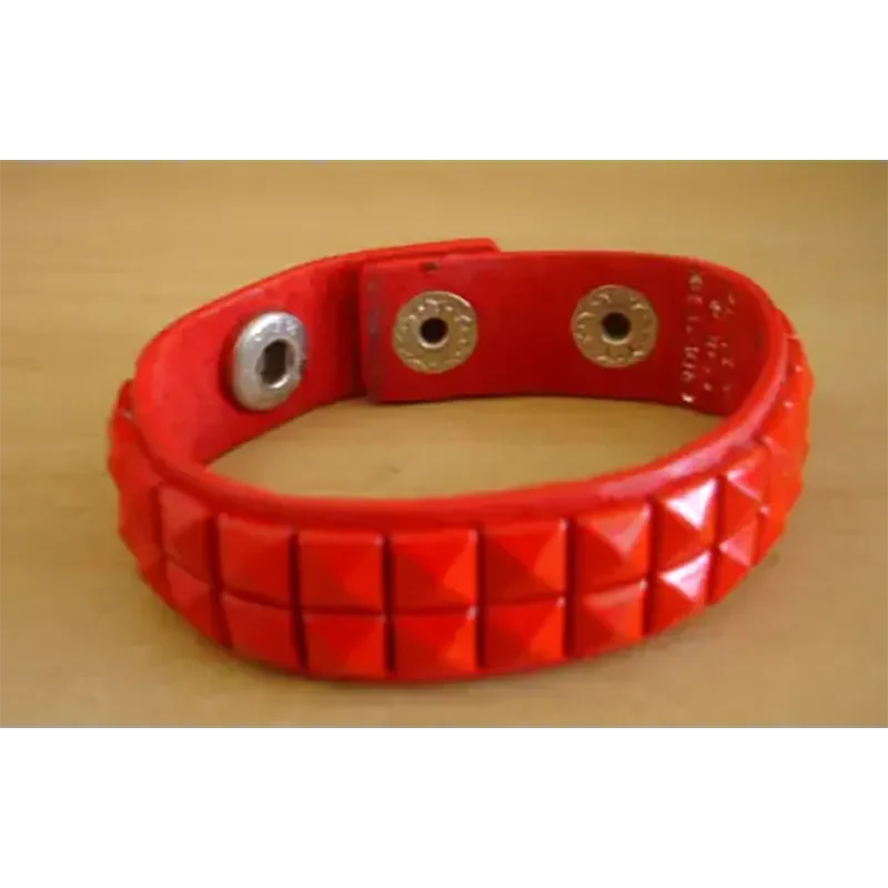 Bracelet PVC 2 rangs - rouge