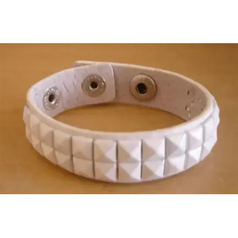 Bracelet PVC 2 rangs - blanc