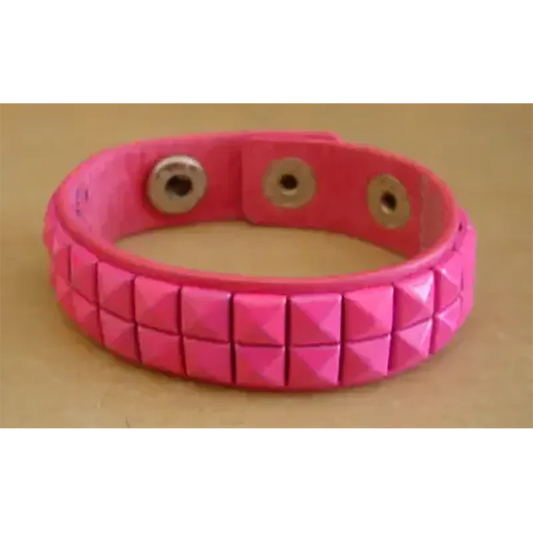 Bracelet PCV 2 rows - rose foncé