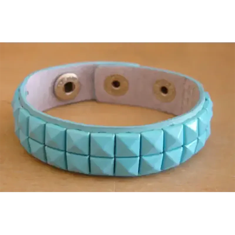 Bracelet PCV 2 rows - bleu