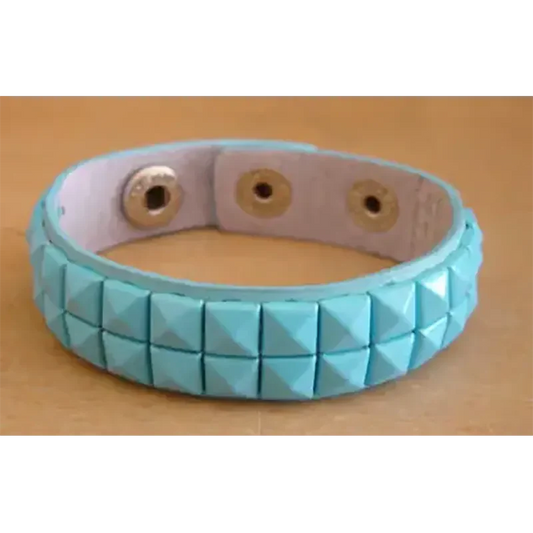 Bracelet PCV 2 rows - bleu