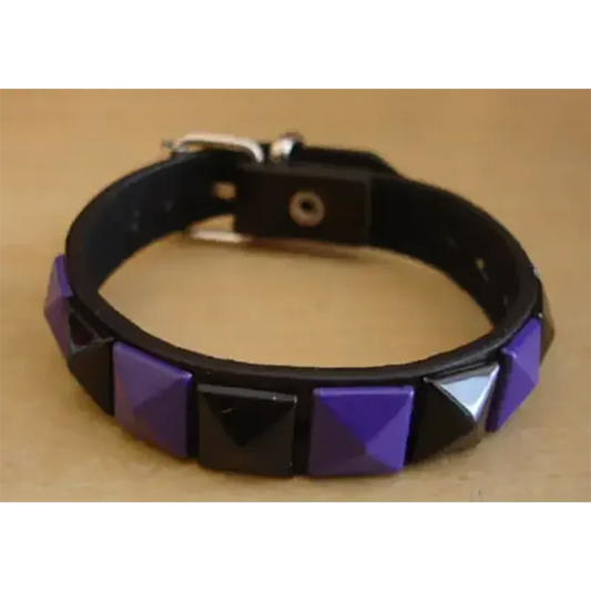 Bracelet PCV 1 row - violet/noir
