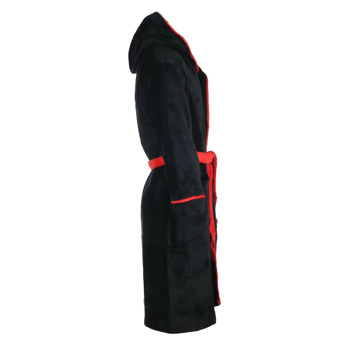peignoir ac/dc vue profil noir rouge