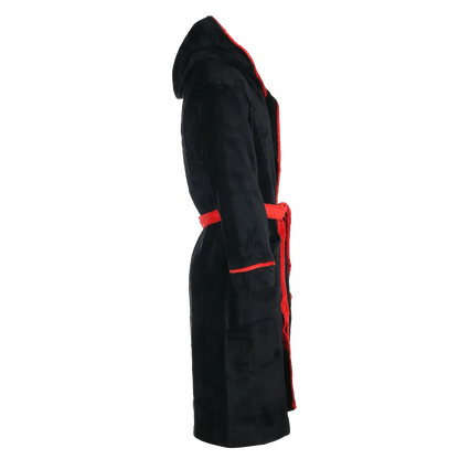 peignoir ac/dc vue profil noir rouge