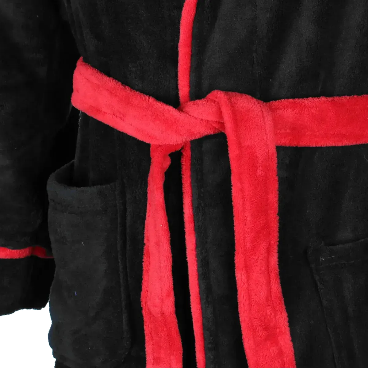 ceinture rouge peignoir ac/dc polaire