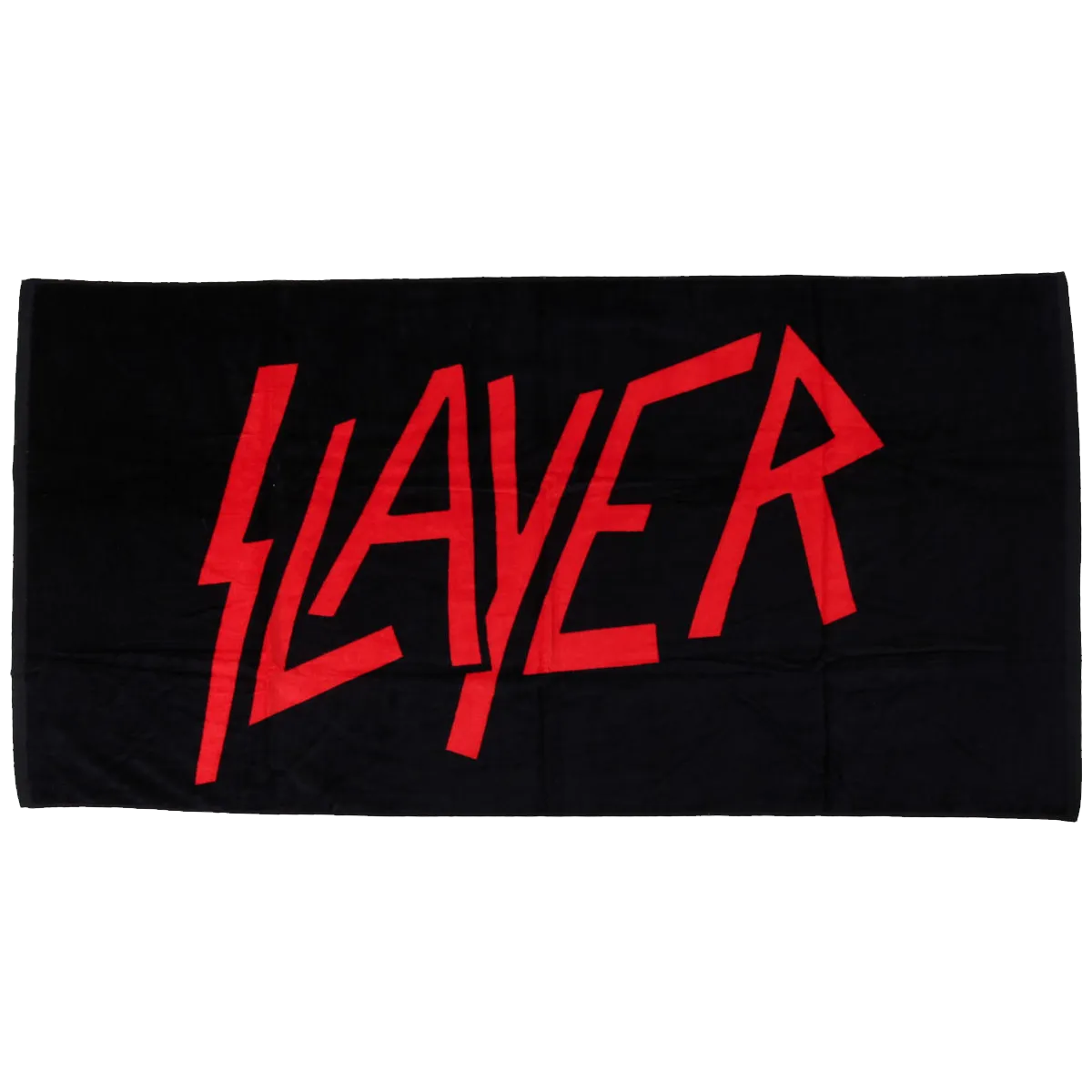 Serviette Slayer logo rouge sang étalée
