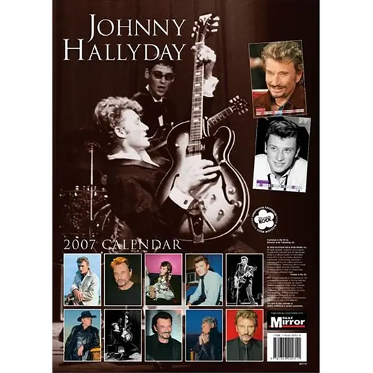 Vintage calendar Johnny Hallyday 2007 (dos)