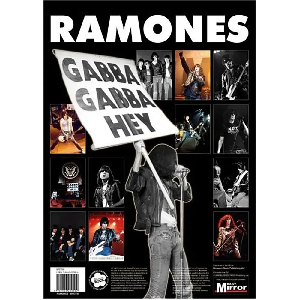 Calendrier vintage Ramones 2007 (dos)