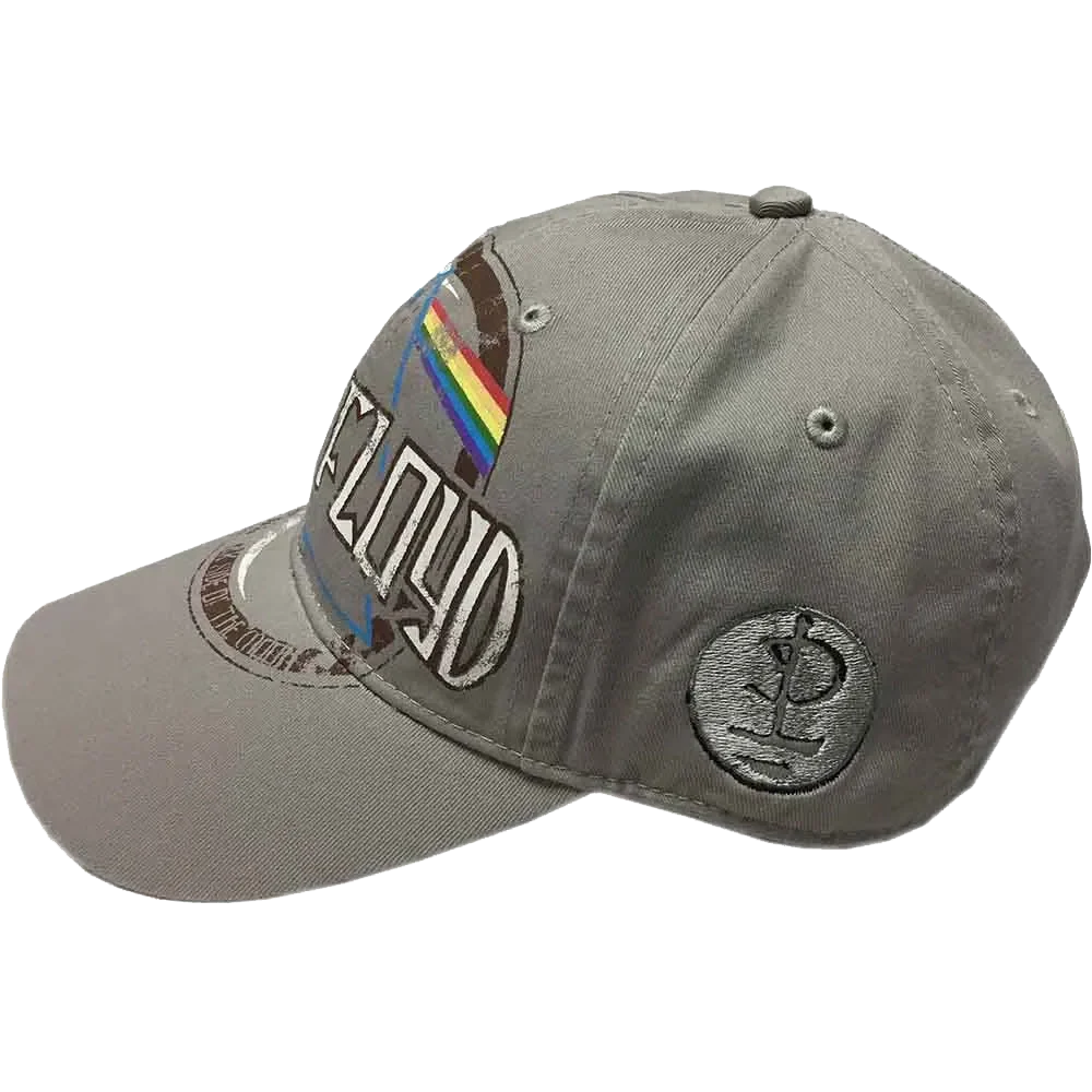 Casquette officielle Pink Floyd - Dark Side grise (coté gauche)