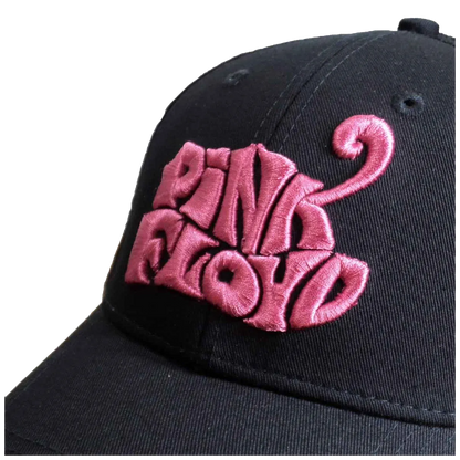 Casquette officielle Pink Floyd - Logo -(gros plan broderie)