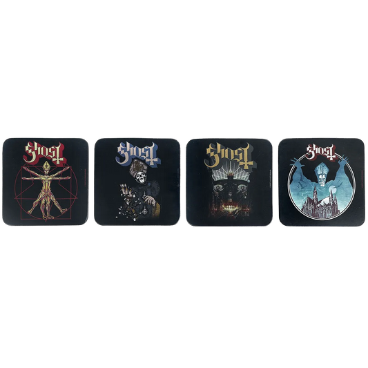 Lot de 4 sous-verres Ghost - visuels collectors du groupe suédois