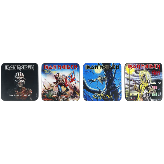 4 sous-bocks Iron Maiden : The Book of Souls, The Trooper, Fear of the Dark, Killers