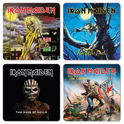 4 sous-bocks Iron Maiden : Killers, Fear of the Dark, The Book of Souls, The Trooper