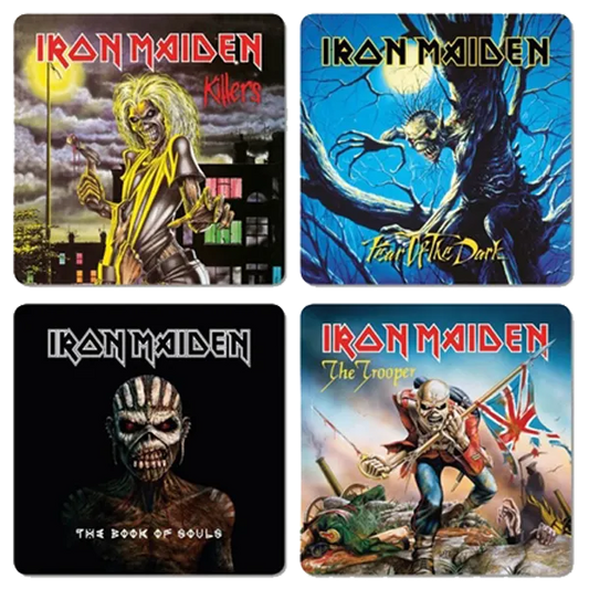 4 sous-bocks Iron Maiden : Killers, Fear of the Dark, The Book of Souls, The Trooper
