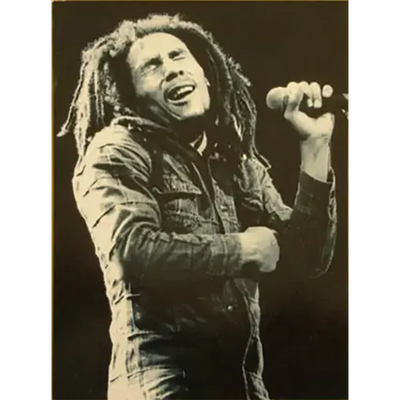 Carte postale Bob Marley - Live black and white