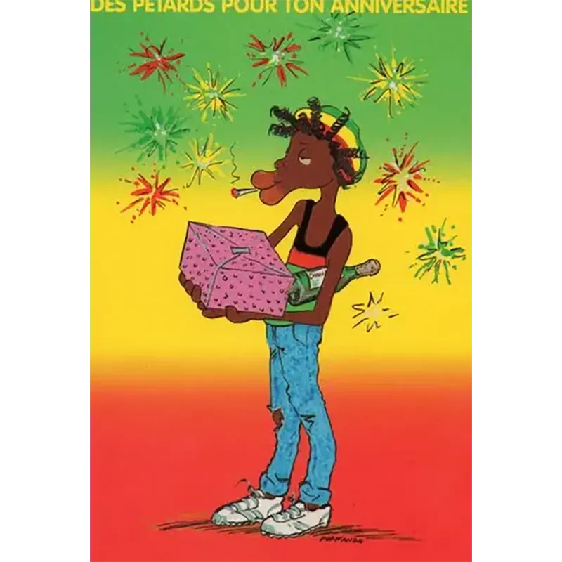 Carte postale Reggae - Jimmy des pétards pour ton anniv